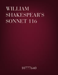 Sonnet 116 SATB choral sheet music cover Thumbnail